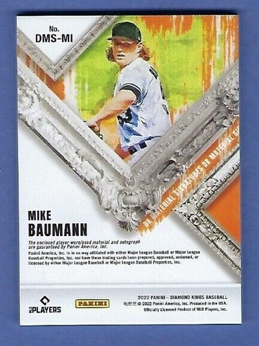 2022 Diamond Kings Mike Baumann Autogramm 3 Color Dual Patch /15 SSP RC - Bild 2 von 2