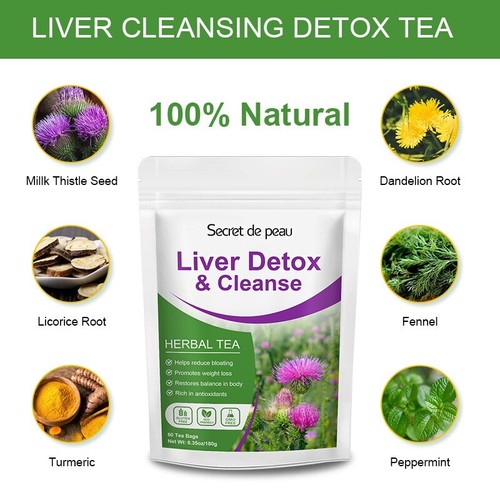 Natural Herbal Tea Bags Mullein Tea Liver Detox Tea Milk Thistle Tea Lung Health - Picture 17 of 30