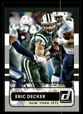 Eric Decker 2015 Donruss Stat Line Card /641 #114