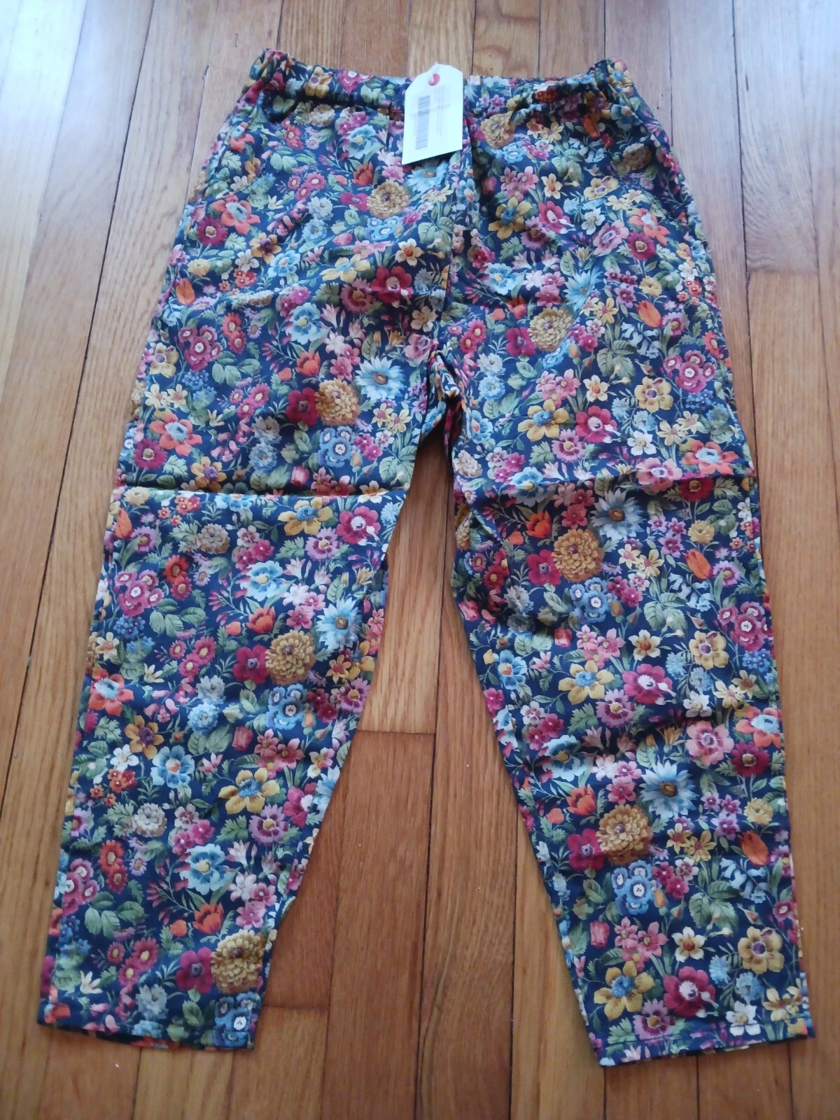 Nellie Quats Jumping Jack Trousers Liberty London Heirloom Print 7-8 NWT