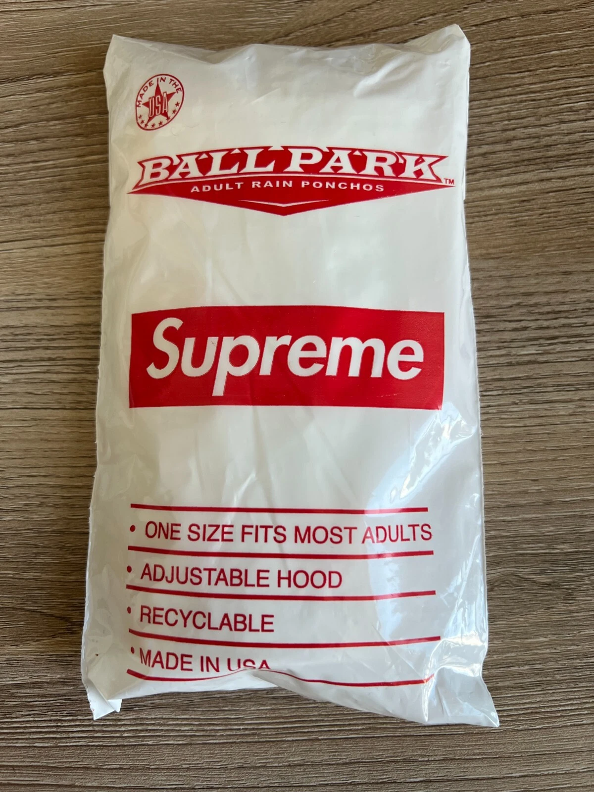Supreme Ballpark Rain Poncho Box Logo SS20 Sorti 2020 Neuf