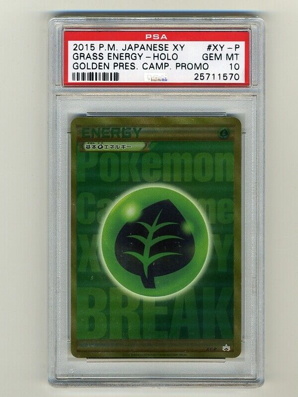 Pokemon PSA 10 GEM MINT Grass Energy Japanese Promo Secret Pokemon PSA 10 GEM MINT Grass Energy Japanese Promo Secret