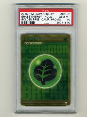 Pokemon PSA 10 GEM MINT Grass Energy Japanese Promo Secret Pokemon PSA 10 GEM MINT Grass Energy Japanese Promo Secret