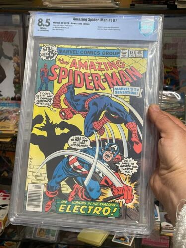 Amazing Spider Man #187 (CBCS 8.5 - MARVEL 1978) (Item VIDEO!) Captain America - Picture 1 of 2