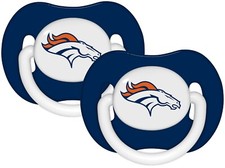 Denver Broncos 2-pack Blue Infant Pacifier Set - NFL Baby Boy Pacifiers