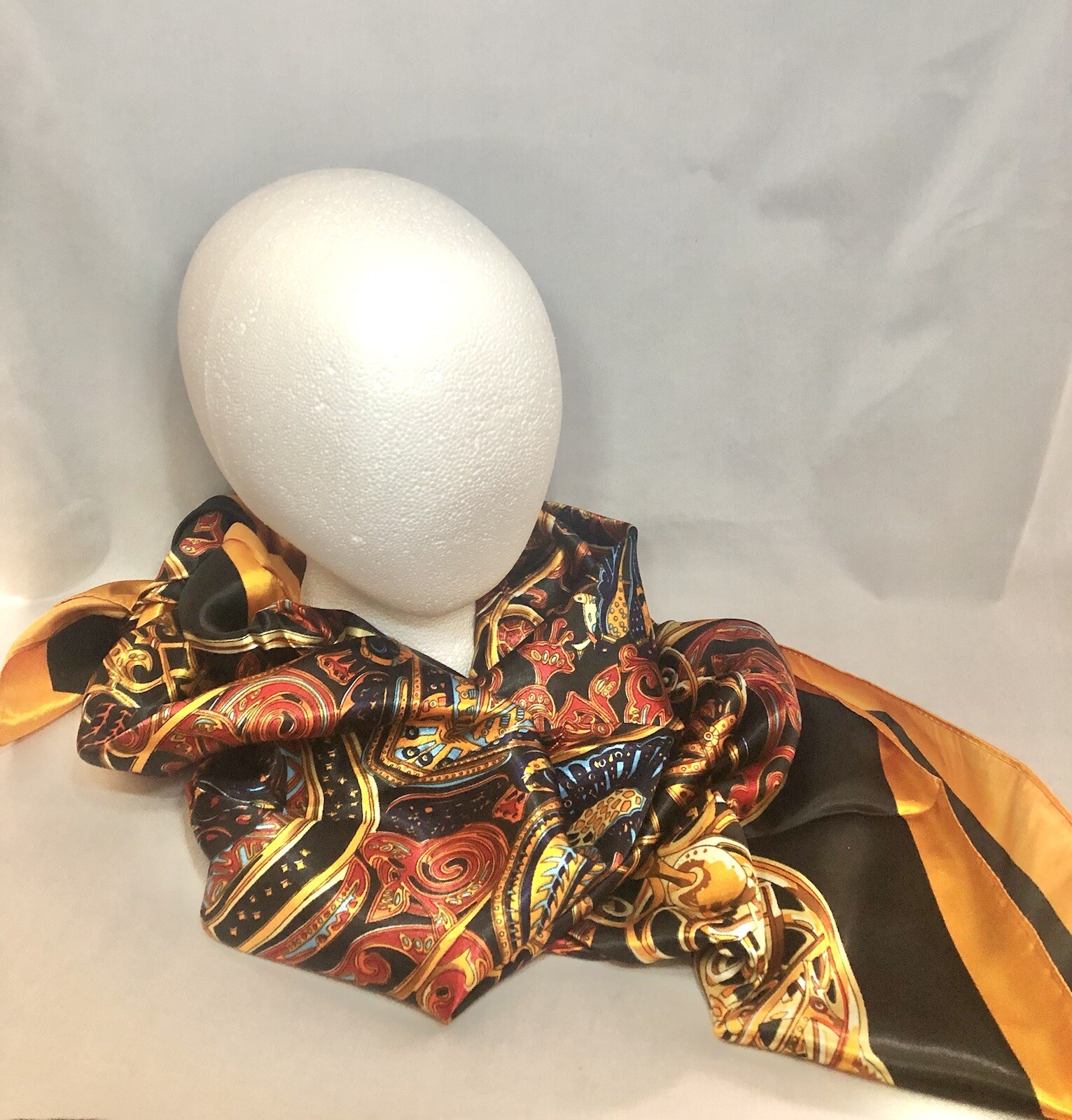 New! Arokibui 35” Square Satin Scarf Hair Wrap Bandana