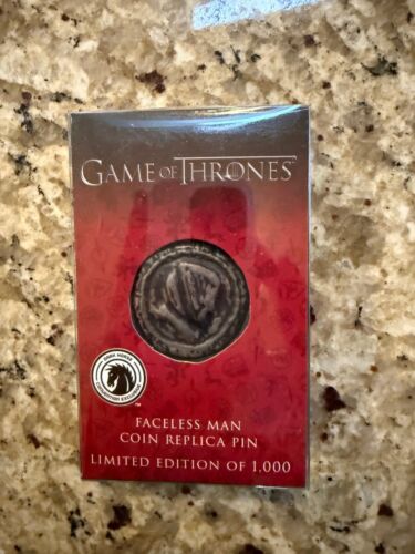 SDCC 2017 Juego de Tronos Hombre Sin Rostro Moneda Réplica Pin Caballo Oscuro Exclusivo