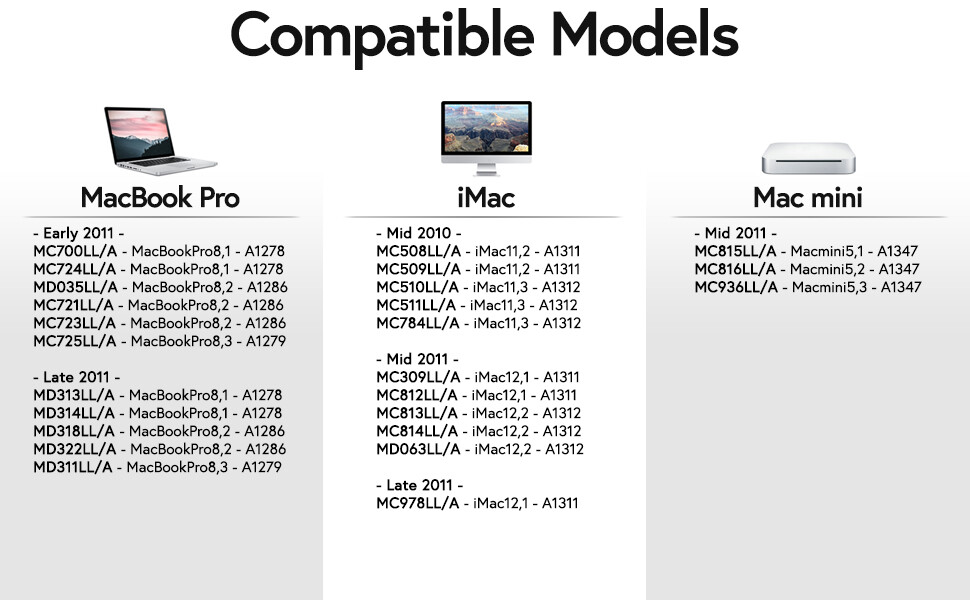 4GB 2X 2GB MacBook Pro Early 2011 Late 2011 A1297 A1278 MD313LL/A Memory Ram