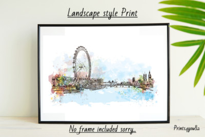 LONDON ENGLAND A4 DRUCK POSTER BILD WANDBILD WOHNDEKO UNGERAHMT GESCHENK NEU 