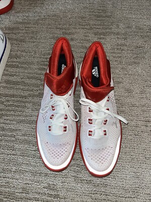 Sz 17 ADIDAS CrazyLight Boost White Red Primeknit Basketball