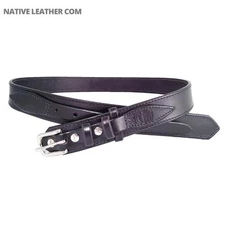 Santa Fe Leather Co WESTERN Full-Grain Leather Ranger Belt 600R w/ 3/4" buckle