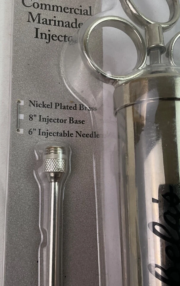 Cabelas aço inoxidável grau comercial sabor marinada carne injetor 14” total - Imagem 4 de 4
