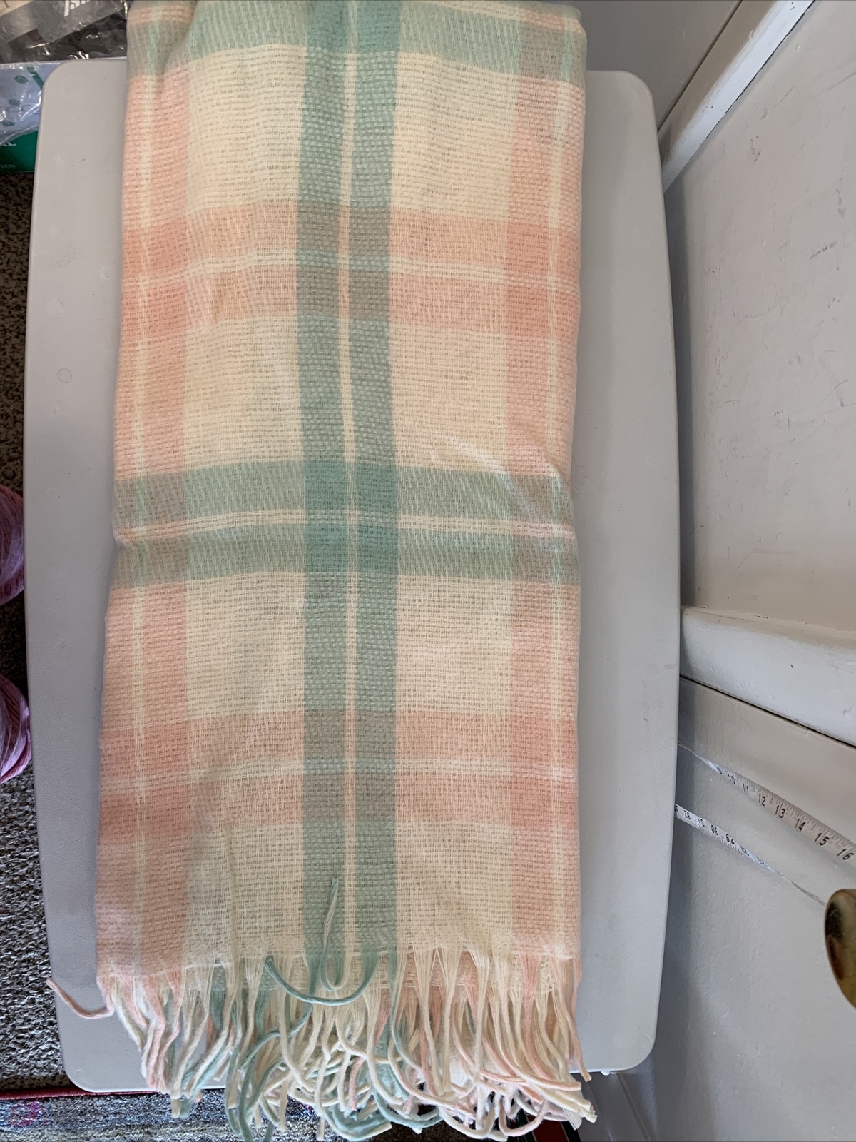 Vintage Fieldcrest Acrylic Lap Blanket Fringed Ends 50x60 11015 100