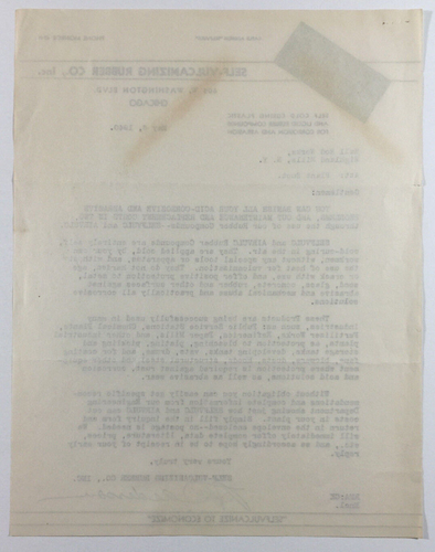 Copertina Letterhead Autovulcanizzante Rubber Co vintage Chicago IL 1940 - Foto 3 di 7