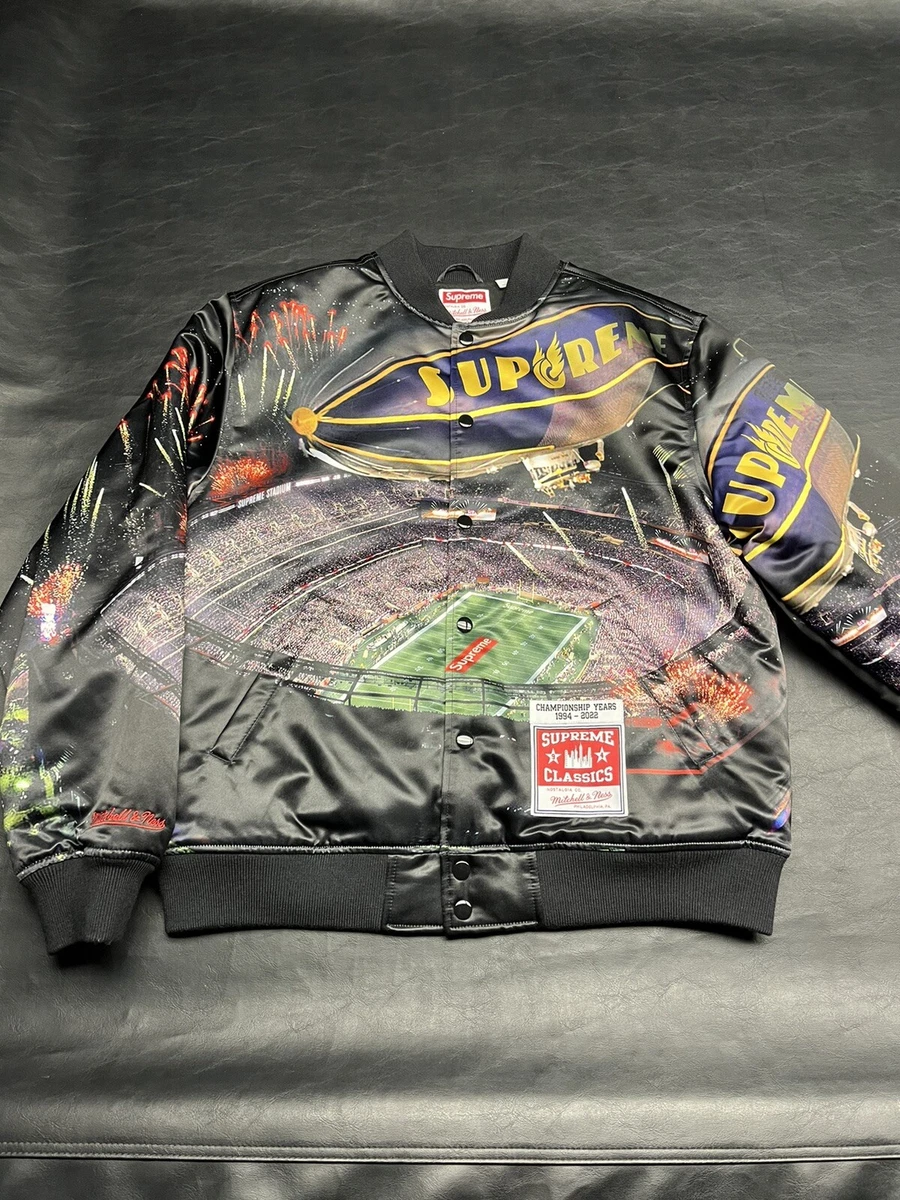 NEW SUPREME BRANDED MITCHELL AND NESS STADIUM VARSITY JACKET SIZE MEDIUM