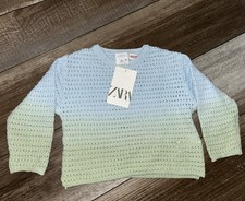 NWT Zara Sweater Girls Size 2 Years Cutwork Knit Long Sleeve