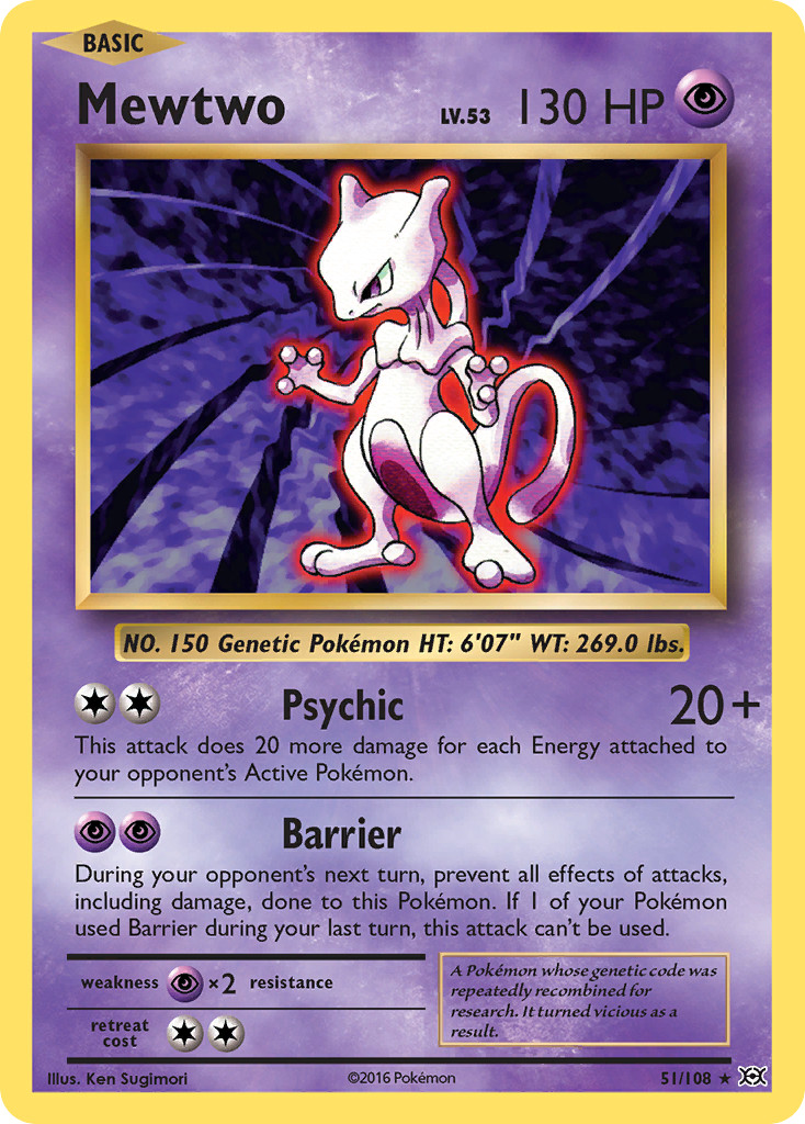 Mewtwo 51/108 XY Evolutions NM