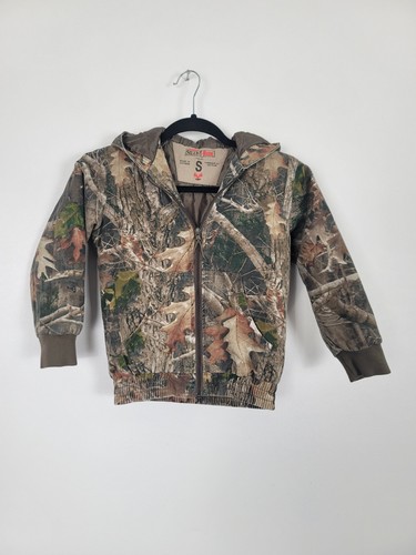 RedHead Jacket Youth Small Camo Hooded Quilted Lined Bass Pro Shops Hunting Coat