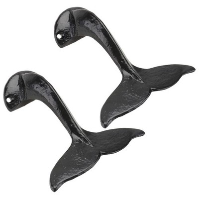 2 Pcs Wal Schwanz Kleiderhaken Wandhaken Walflosse Landhausdekor Rustikales
