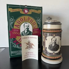 Anheuser-Busch Founders Series Centennial Collectible Stein Adolphus Busch NIB