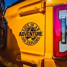 Car Window Sticker Life Is An Adventure Camping Off Road Vinyl Decal