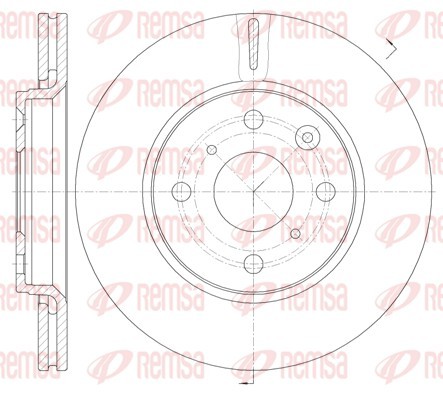 REMSA 61003.10 Brake Disc for CITROËN,GLEAGLE,PEUGEOT,TOYOTA - Bild 1 von 3