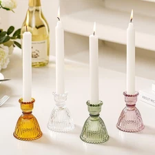 Candle Stick Candle Holders, 2024 Mixed 4pcs Candle Holder for Taper Candles,...