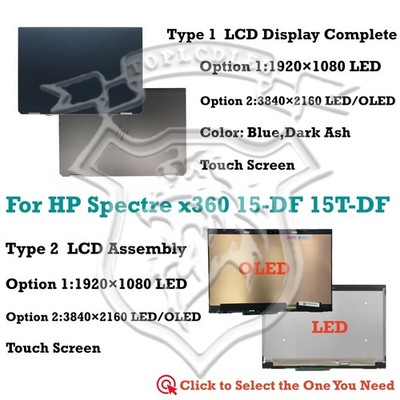 15.6'' HP Spectre x360 15-DF0004NC LCD Touch Screen Display Complete Replacement