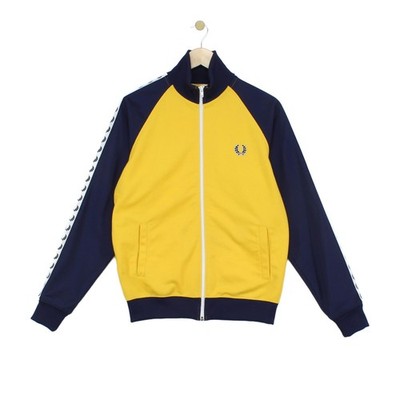 Fred Perry Trainingsjacke Herren Größe S Gelb Made In Portugal Retro Full Zip