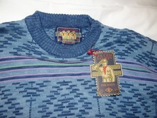 NEW Vintage Chaps Polo Ralph Lauren multicolored sweater XL 80's/90's blue MEN'S