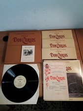 4 LP - DON CARLOS - Grandi Opere Liriche VERDI - 1^ 1977 - Fratelli Fabbri, EX+