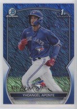2023 Bowman Chrome Prospects Blue Shimmer Refractor 19/150 Yhoangel Aponte 11s9