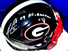 RENNIE CURRAN GEORGIA BULLDOGS 2009 ALL AMERICAN  SIGNED BLACK ALT MINI HELMET