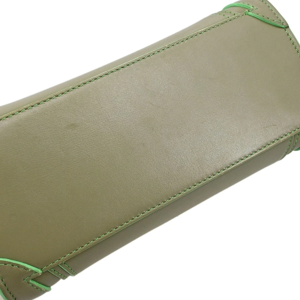 Celine Green Leather Nano Luggage Tote Bag U-GA-0117 145378 - Image 3 of 4