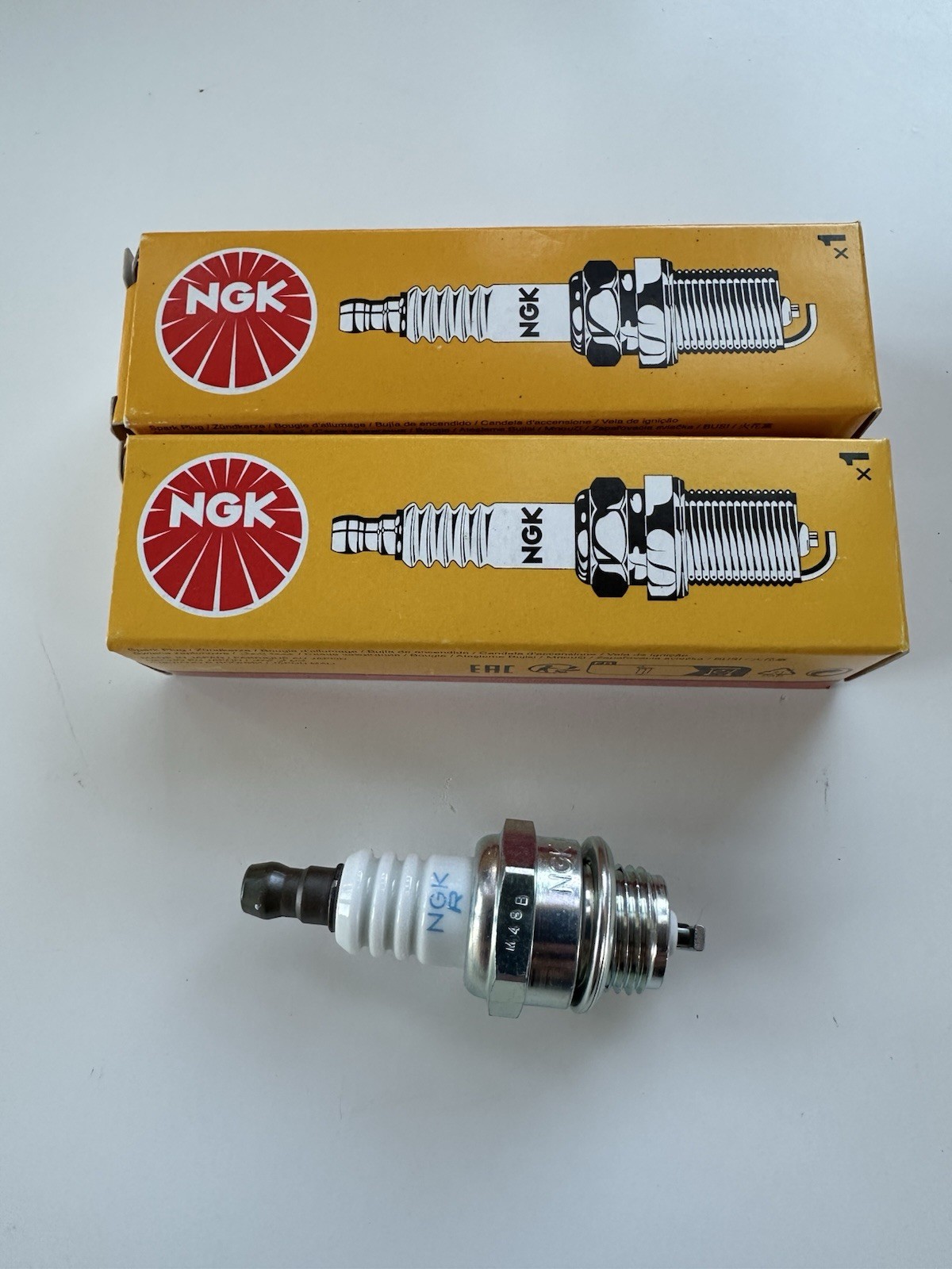 NIB NGK OEM BPMR6A 4972 Spark Plugs 2 PACK 394 Husqvarna Kawasaki FH430V/FH580V