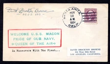 US 1934 QUEEN OF THE AIR ZEPPELIN U.S.S. MACON MANEUVERS WITH FLEET SANTA ANITA