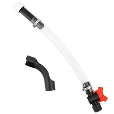 Racing Fuel Jug Hose with Ball Valve Shut off  Bender, 15 Inch Fuel Filler