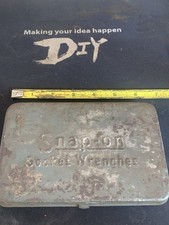 Vtg Snap-on Metal Wartime 14 Dr Box 4 Socketsextension T Breaker Bar Vtg Snap-on Metal Wartime 14 Dr Box 4 Socketsextension T Breaker Bar