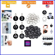20 Pcs Plastic Numbered Key Tags Round 35mm for Keys, Luggage, Labels