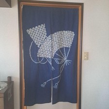 Japanese Noren Curtain Batik Wax Resist Shibori Dyeing