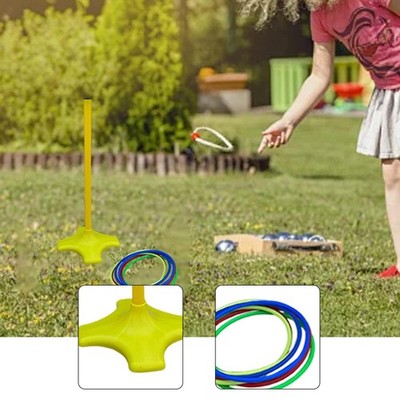 Ring Toss Game Set Backyard Sport Activity Educational Toy Playset Interactive