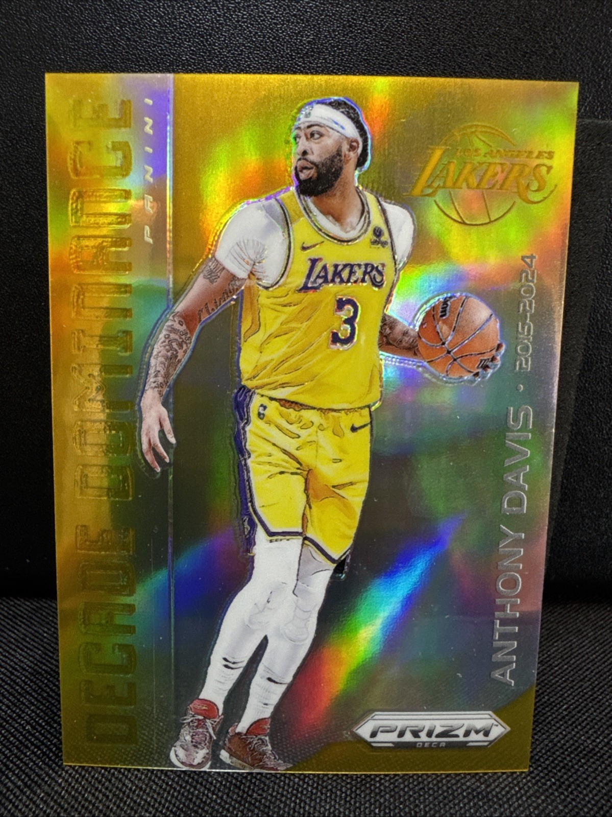 ANTHONY DAVIS 2023-24 PANINI PRIZM DECA DECADE DOMINANCE GOLD #8 /10