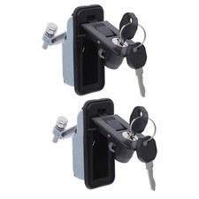Adjustable Compression Latch Lock Black Zinc Alloy Durable Reusable Door Lock
