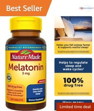 Melatonin Sleep Aid Tablets 3mg 240 Count Unflavored Drug Free Rest Support