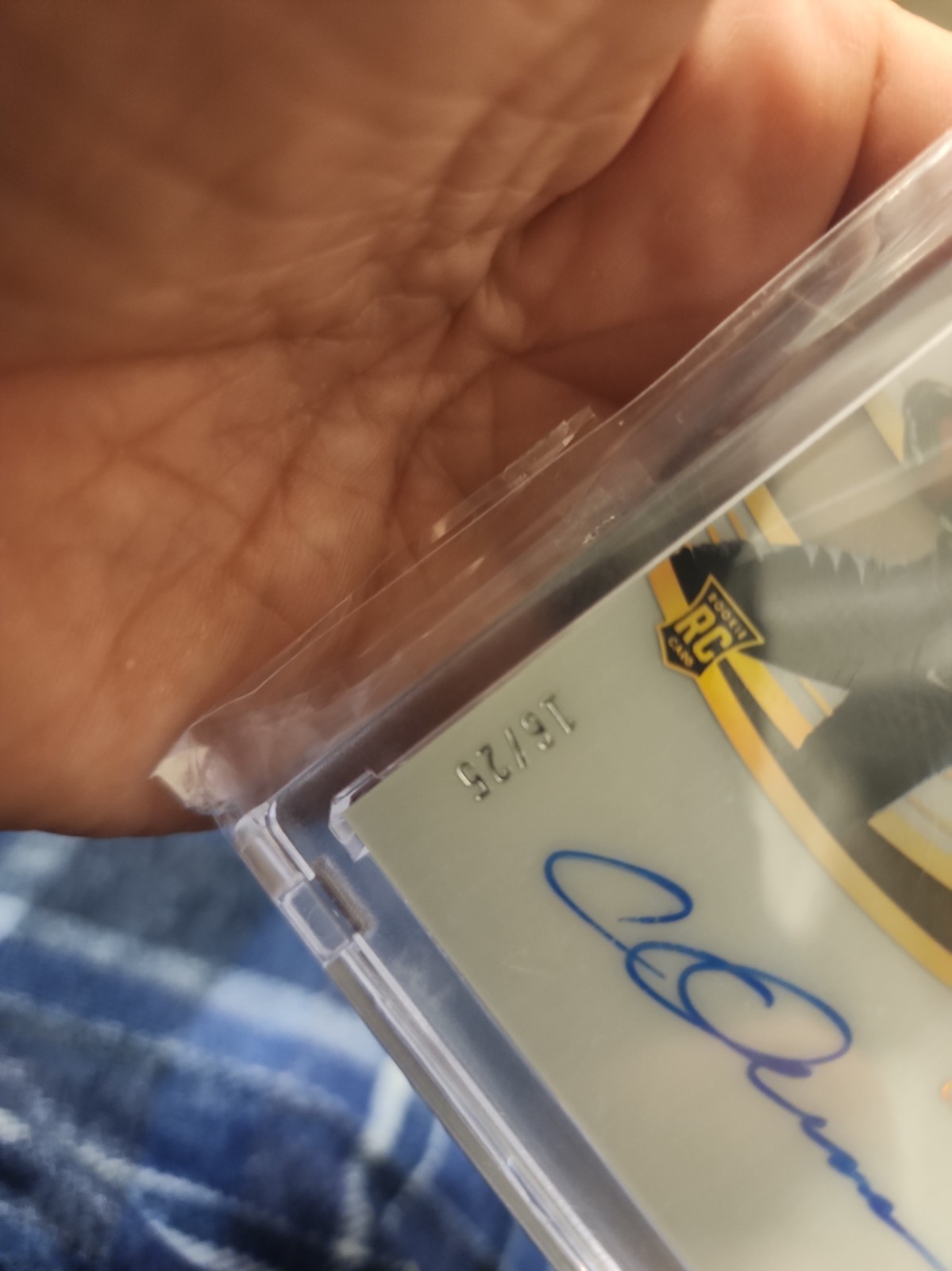 2022 Panini Immaculate Chris Olave RPA GOLD On Card Auto /25 Triple Color Patch view 7
