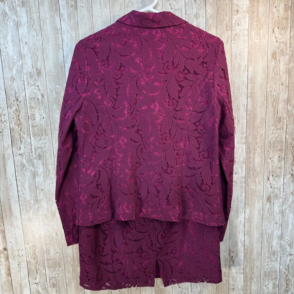 Conjunto de saia Cabi Plumberry Flora terno saia de renda feminino blazer roxo jaqueta saia 6 - Imagem 4 de 4