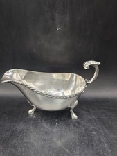 Ancien bateau à sauce Elkington & Co. plaqué argent avec détails ornés