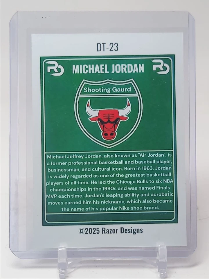 MICHAEL JORDAN 2025-26 NAVALHA DESIGNS CENTRO PERSONALIZADO NÃO É REAL Q5722 - Imagem 2 de 2