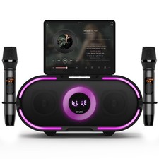 RHM K666PLUS Karaoke Machine 60W 2 Mics Beat Sync Lights