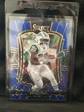 2025 PANINI SELECT BREECE HALL #175 PREMIER LEVEL BLUE PRIZM 131/175 NY JETS RB